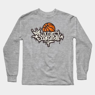 Basketball Graffiti Art Long Sleeve T-Shirt